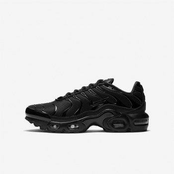 Nike Air Max Plus - Nagyobb Gyerek Air Max Trainers - Fekete/Fekete/Fekete